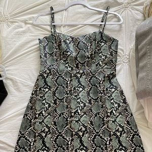 Leather Snake Cocktail Dress